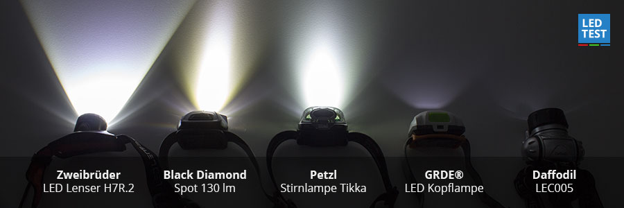 5 LED Stirnlampen im Vergleich 2016